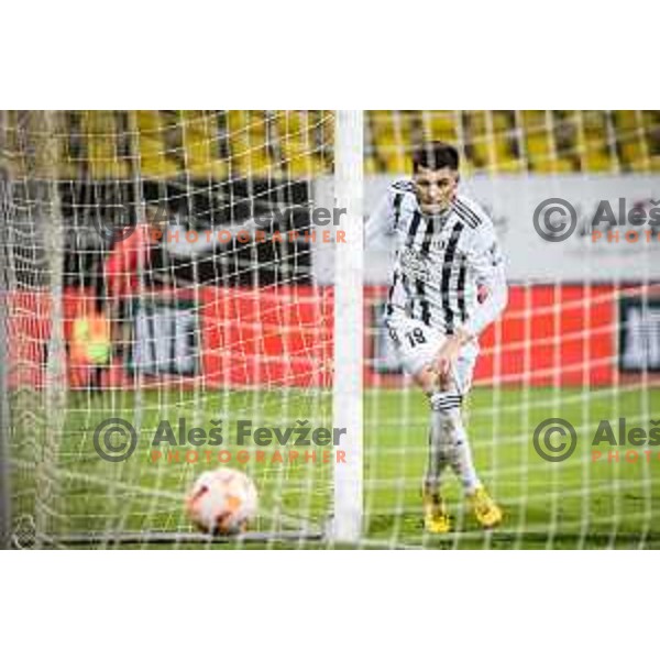 Mirlind Daku in action during Slovenian Cup football match between Celje and Mura in Arena z’dezele, Celje, Slovenia on November 9, 2022. Photo: Jure Banfi