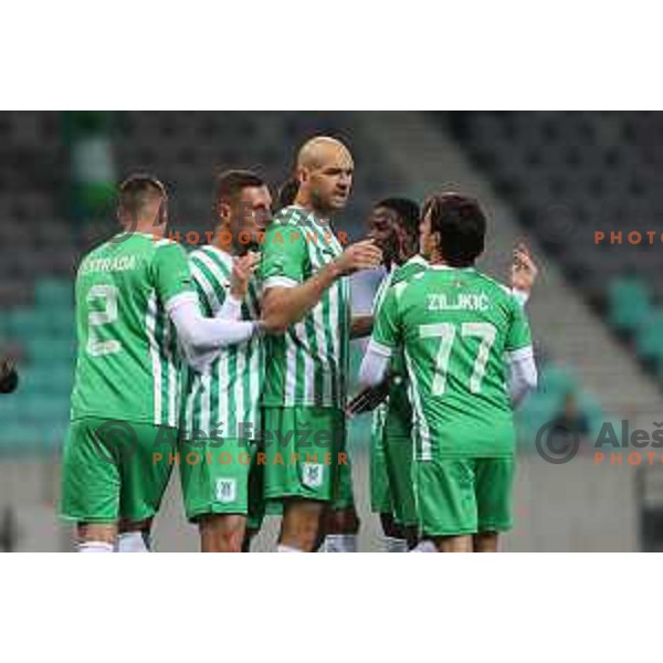 In action during Union Slovenian Cup football match between Olimpija and Avto Rajh Ljutomer in Ljubljana, Slovenia on November 9, 2022