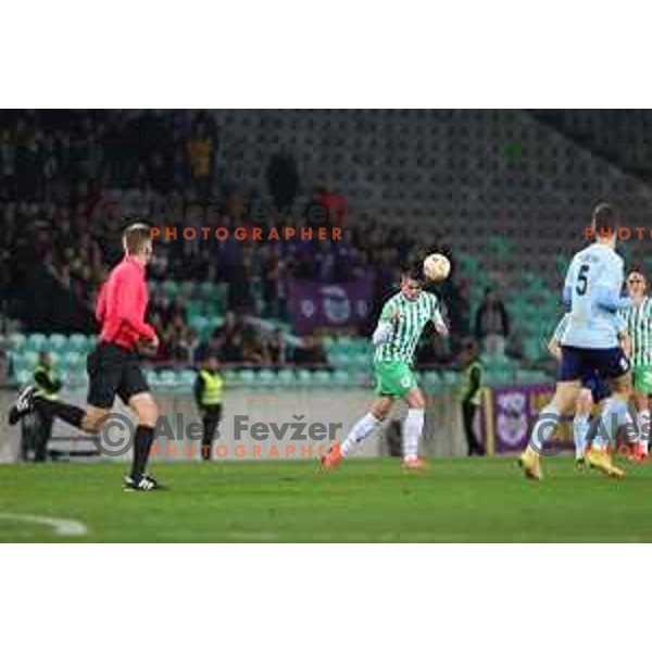 In action during Union Slovenian Cup football match between Olimpija and Avto Rajh Ljutomer in Ljubljana, Slovenia on November 9, 2022