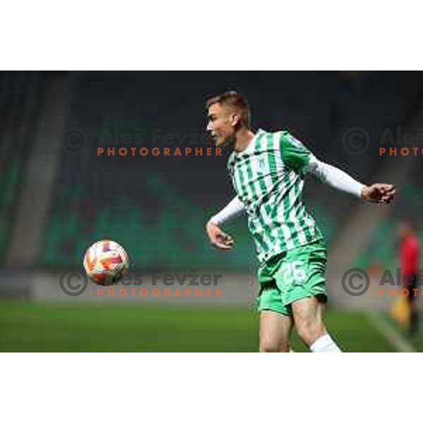 Val Jankovic in action during Union Slovenian Cup football match between Olimpija and Avto Rajh Ljutomer in Ljubljana, Slovenia on November 9, 2022