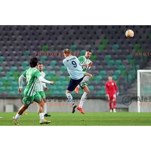 In action during Union Slovenian Cup football match between Olimpija and Avto Rajh Ljutomer in Ljubljana, Slovenia on November 9, 2022