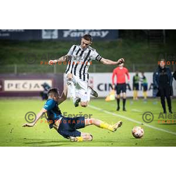 Luka Bobicanec in action during Slovenian Cup football match between Celje and Mura in Arena z’dezele, Celje, Slovenia on November 9, 2022. Photo: Jure Banfi