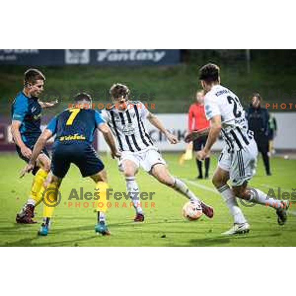 Kai Cipot in action during Slovenian Cup football match between Celje and Mura in Arena z’dezele, Celje, Slovenia on November 9, 2022. Photo: Jure Banfi