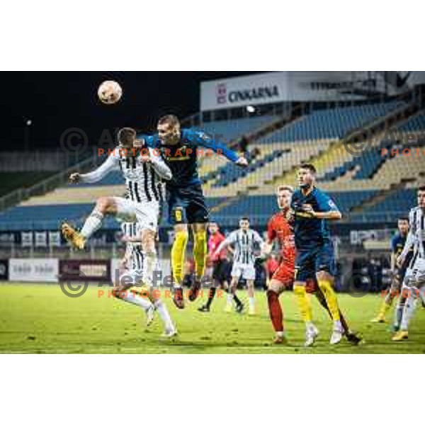 David Zec in action during Slovenian Cup football match between Celje and Mura in Arena z’dezele, Celje, Slovenia on November 9, 2022. Photo: Jure Banfi