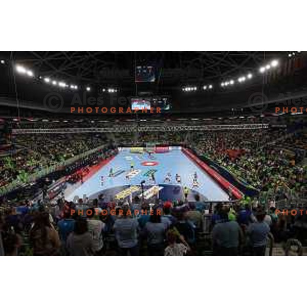 in action during the handball match between Slovenia and Croatia at Women\'s EHF Euro 2022 in Ljubljana, Slovenia on November 10, 2022