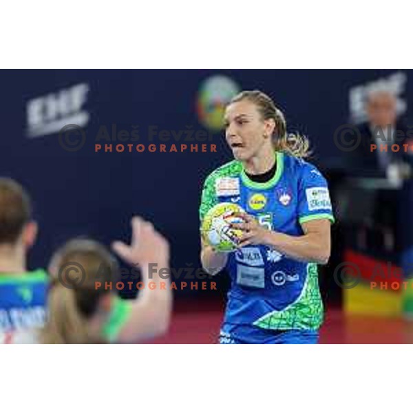 Barbara Lazovic in action during the handball match between Slovenia and Croatia at Women\'s EHF Euro 2022 in Ljubljana, Slovenia on November 10, 2022 