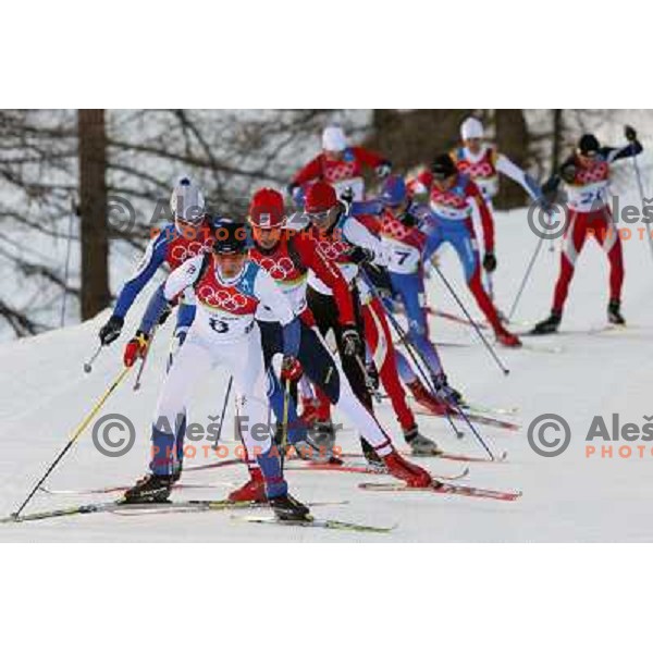 Kristina Smigun, Olympig gold medalist in Cross-country Women\'s 15km Pursuit (7.5km+7.5km) during Torino 2006 Winter Olympic Games in Pragelato Plan, Italy on February 12, 2006