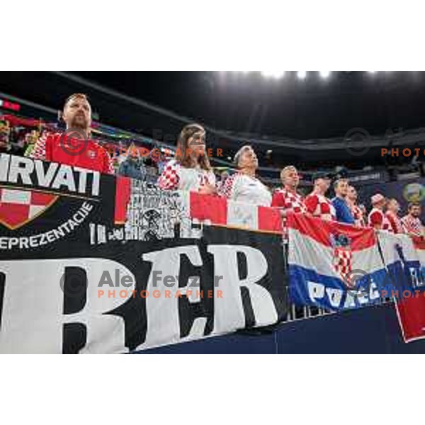 in action during the handball match between Slovenia and Croatia at Women\'s EHF Euro 2022 in Ljubljana, Slovenia on November 10, 2022