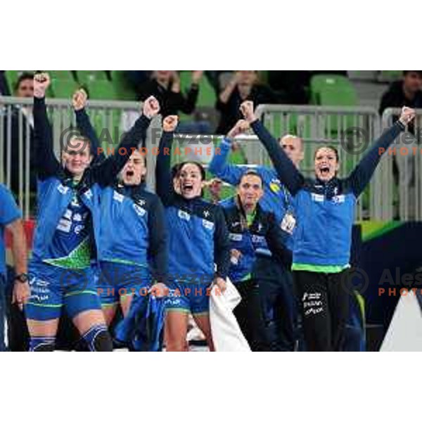 Maja Vojnovic during the handball match between Slovenia and Croatia at Women\'s EHF Euro 2022 in Ljubljana, Slovenia on November 10, 2022