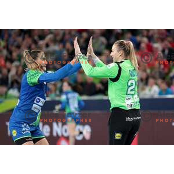 Amra Pandzic during the handball match between Slovenia and Croatia at Women\'s EHF Euro 2022 in Ljubljana, Slovenia on November 10, 2022