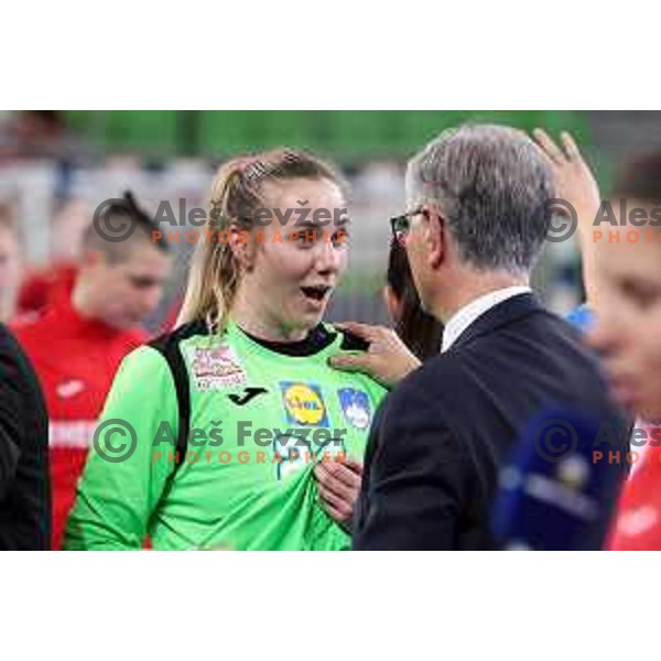 Amra Pandzic during the handball match between Slovenia and Croatia at Women\'s EHF Euro 2022 in Ljubljana, Slovenia on November 10, 2022