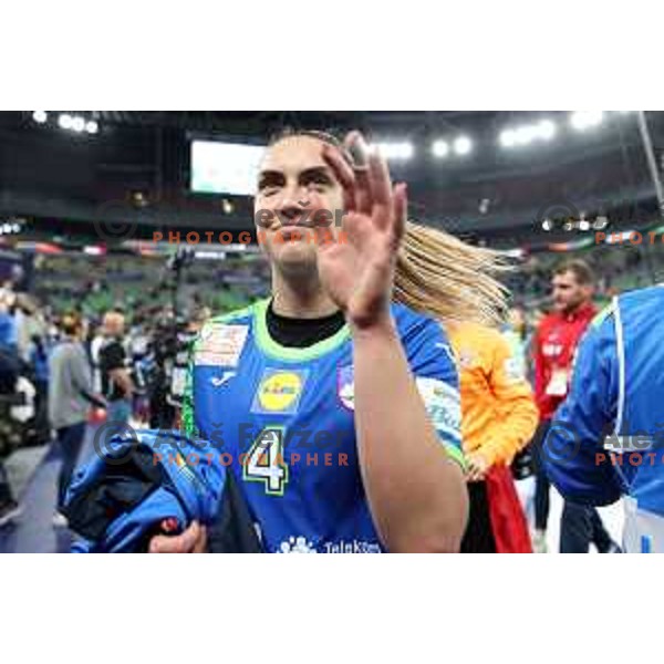 Erin Novak during the handball match between Slovenia and Croatia at Women\'s EHF Euro 2022 in Ljubljana, Slovenia on November 10, 2022