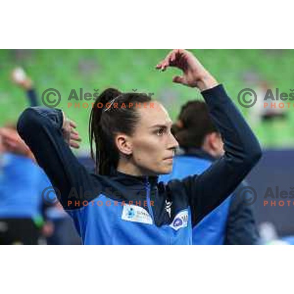 Tija Gomilar Zickero during the handball match between Slovenia and Norway at Women\'s EHF Euro 2022 in Ljubljana, Slovenia on November 14, 2022