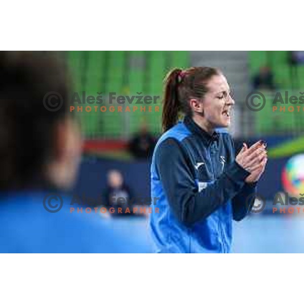 Ana Gros during the handball match between Slovenia and Norway at Women\'s EHF Euro 2022 in Ljubljana, Slovenia on November 14, 2022