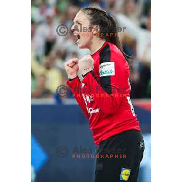 Maja Vojnovic in action during the handball match between Slovenia and Norway at Women\'s EHF Euro 2022 in Ljubljana, Slovenia on November 14, 2022