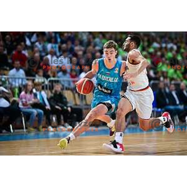 of Slovenia in action during World Cup 2023 Qualifiers basketball match between Slovenia and Germany in Koper, Slovenia on November 14, 2022