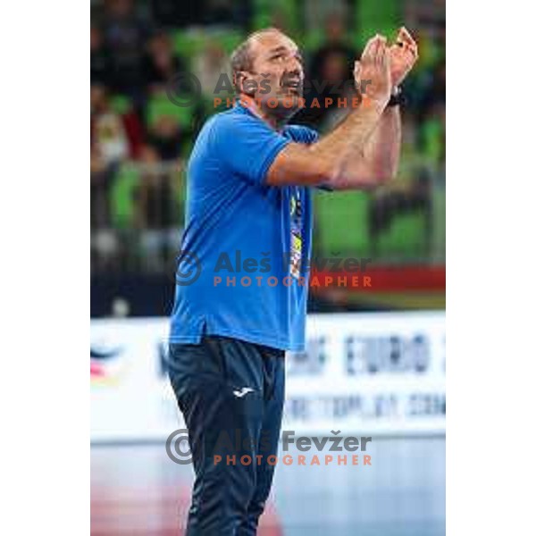 Dragan Adzic during the handball match between Slovenia and Norway at Women\'s EHF Euro 2022 in Ljubljana, Slovenia on November 14, 2022