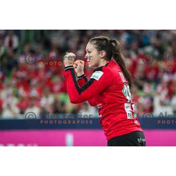 Maja Vojnovic in action during the handball match between Slovenia and Norway at Women\'s EHF Euro 2022 in Ljubljana, Slovenia on November 14, 2022