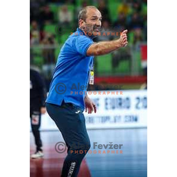 Dragan Adzic during the handball match between Slovenia and Norway at Women\'s EHF Euro 2022 in Ljubljana, Slovenia on November 14, 2022