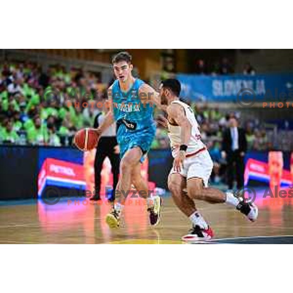 of Slovenia in action during World Cup 2023 Qualifiers basketball match between Slovenia and Germany in Koper, Slovenia on November 14, 2022