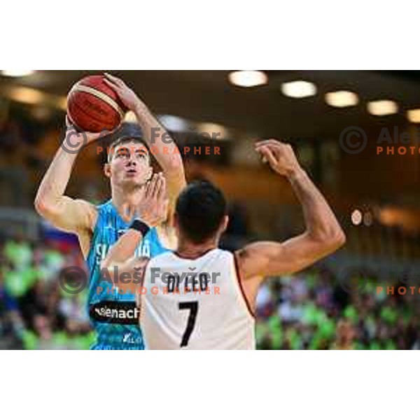 of Slovenia in action during World Cup 2023 Qualifiers basketball match between Slovenia and Germany in Koper, Slovenia on November 14, 2022