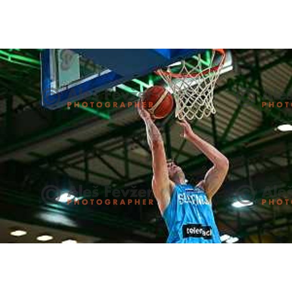 of Slovenia in action during World Cup 2023 Qualifiers basketball match between Slovenia and Germany in Koper, Slovenia on November 14, 2022