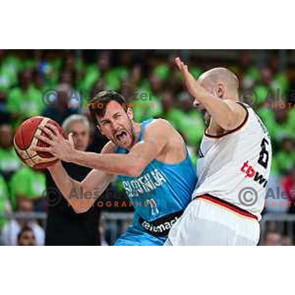 of Slovenia in action during World Cup 2023 Qualifiers basketball match between Slovenia and Germany in Koper, Slovenia on November 14, 2022