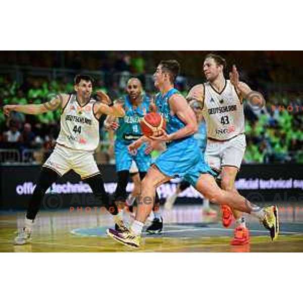 of Slovenia in action during World Cup 2023 Qualifiers basketball match between Slovenia and Germany in Koper, Slovenia on November 14, 2022