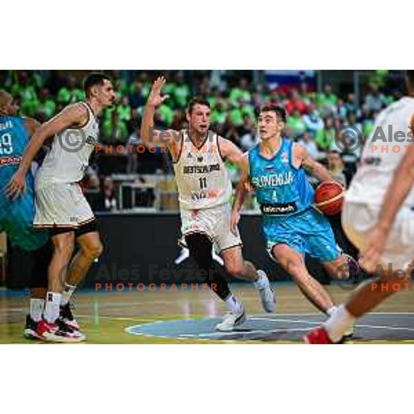 of Slovenia in action during World Cup 2023 Qualifiers basketball match between Slovenia and Germany in Koper, Slovenia on November 14, 2022