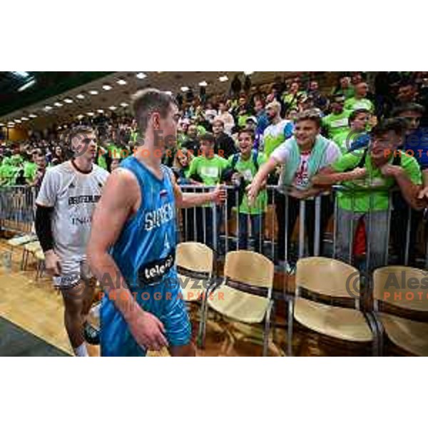 of Slovenia in action during World Cup 2023 Qualifiers basketball match between Slovenia and Germany in Koper, Slovenia on November 14, 2022