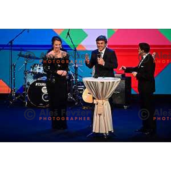 during OKS Charity event in partnership with Fundacija Miroslava Cerarja in Grand hotel Union, Ljubljana, Slovenia on November 15, 2022