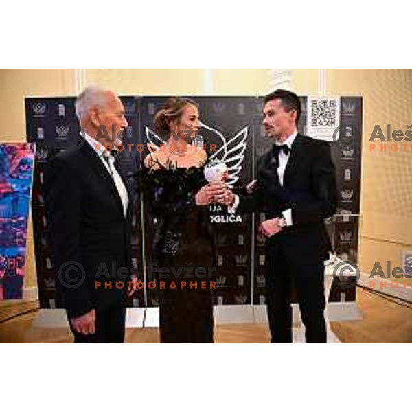 Miro Cerar, Tina Maze and Primoz Roglic during OKS Charity event in partnership with Fundacija Miroslava Cerarja in Grand hotel Union, Ljubljana, Slovenia on November 15, 2022