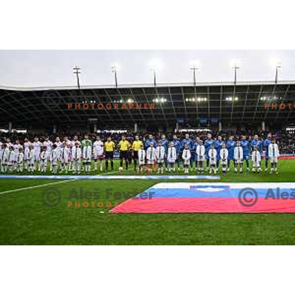 In action at friendly football match between Slovenia and Montenegro in Ljubljana, Slovenia on November 20, 2022