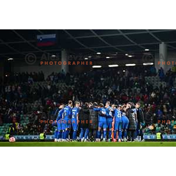 In action at friendly football match between Slovenia and Montenegro in Ljubljana, Slovenia on November 20, 2022