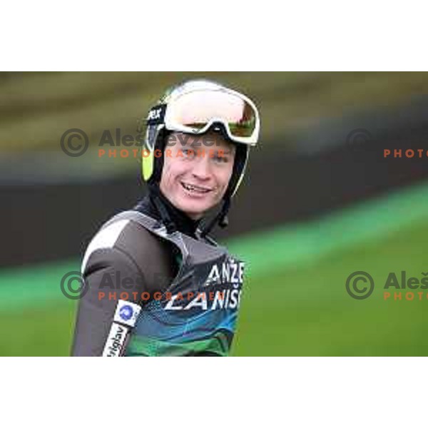 Anze Lanisek of Slovenia Nordic ski jumping team during practice session in Kranj, Slovenia on November 21, 2022 