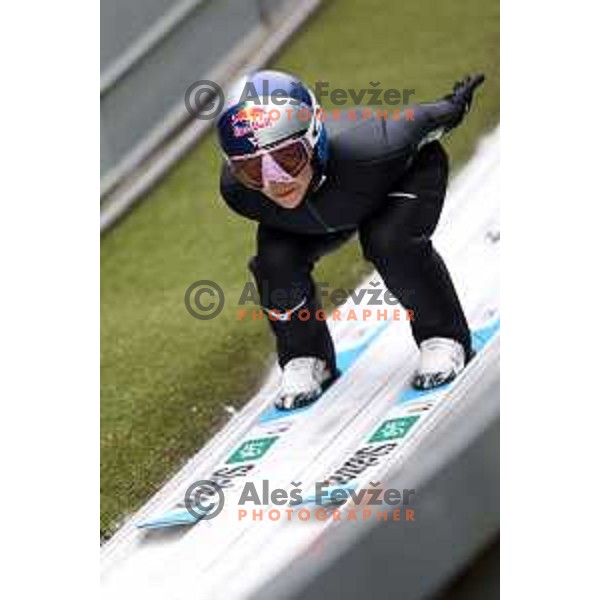 of Slovenia Nordic ski jumping team during practice session in Kranj, Slovenia on November 21, 2022