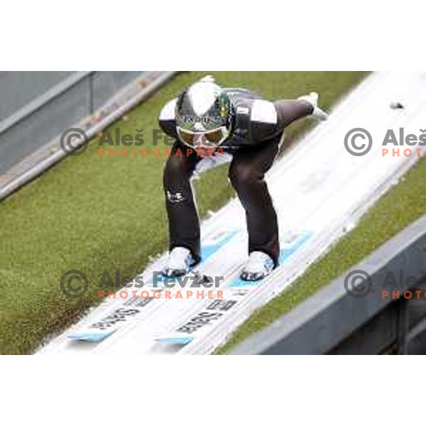 Anze Lanisek of Slovenia Nordic ski jumping team during practice session in Kranj, Slovenia on November 21, 2022 