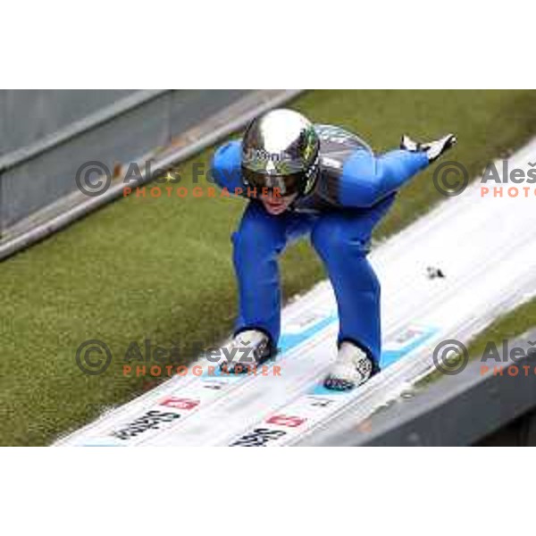 Peter Prevc of Slovenia Nordic ski jumping team during practice session in Kranj, Slovenia on November 21, 2022 