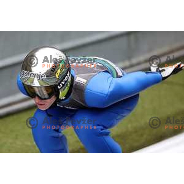 Peter Prevc of Slovenia Nordic ski jumping team during practice session in Kranj, Slovenia on November 21, 2022 