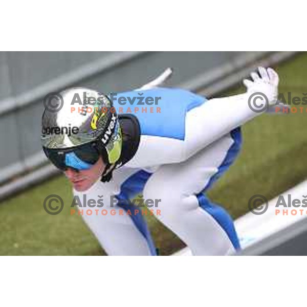 Domen Prevc of Slovenia Nordic ski jumping team during practice session in Kranj, Slovenia on November 21, 2022 