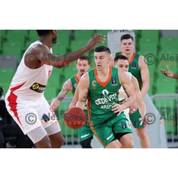 Matic Rebec in action during 7days EuroCup 2022-2023 regular season match between Cedevita Olimpija (SLO) and Prometey (UKR) in Stozice Arena, Ljubljana, Slovenia on November 22, 2022