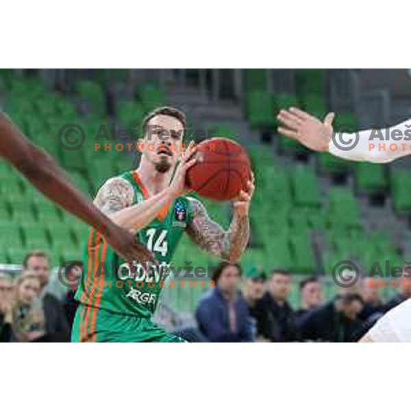 Josh Adams in action during 7days EuroCup 2022-2023 regular season match between Cedevita Olimpija (SLO) and Prometey (UKR) in Stozice Arena, Ljubljana, Slovenia on November 22, 2022