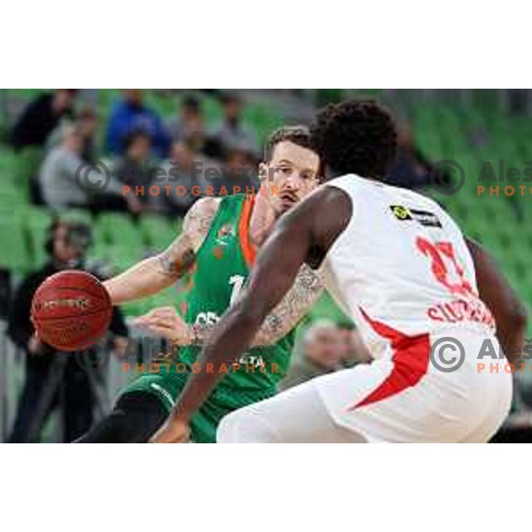 Josh Adams in action during 7days EuroCup 2022-2023 regular season match between Cedevita Olimpija (SLO) and Prometey (UKR) in Stozice Arena, Ljubljana, Slovenia on November 22, 2022