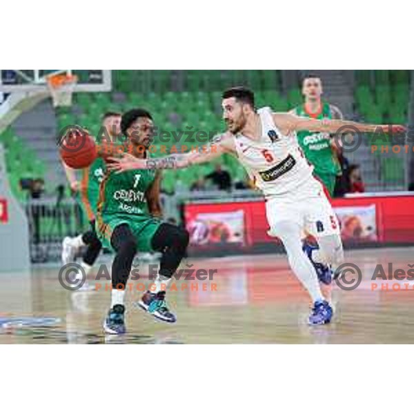 Yogi Ferrell in action during 7days EuroCup 2022-2023 regular season match between Cedevita Olimpija (SLO) and Prometey (UKR) in Stozice Arena, Ljubljana, Slovenia on November 22, 2022