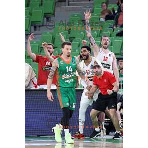 in action during 7days EuroCup 2022-2023 regular season match between Cedevita Olimpija (SLO) and Prometey (UKR) in Stozice Arena, Ljubljana, Slovenia on November 22, 2022