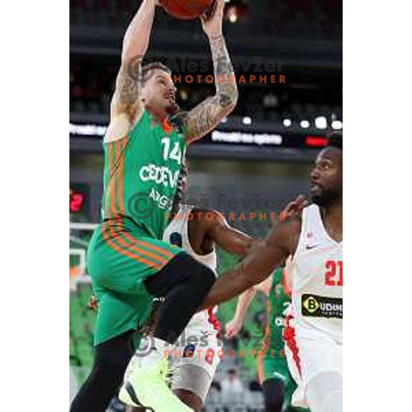 Josh Adams in action during 7days EuroCup 2022-2023 regular season match between Cedevita Olimpija (SLO) and Prometey (UKR) in Stozice Arena, Ljubljana, Slovenia on November 22, 2022