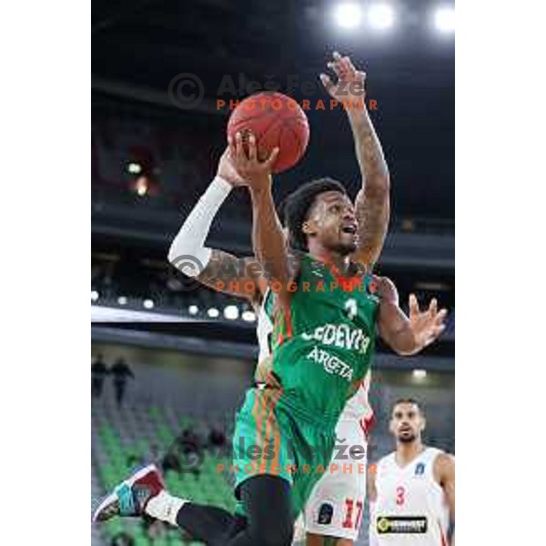 Yogi Ferrell in action during 7days EuroCup 2022-2023 regular season match between Cedevita Olimpija (SLO) and Prometey (UKR) in Stozice Arena, Ljubljana, Slovenia on November 22, 2022