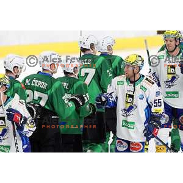 Robert Sabolic of VSV in action during IceHL ice-hockey match between SZ Olimpija (SLO) and VSV (AUT) in Tivoli Hall, Ljubljana, Slovenia on November 23, 2022