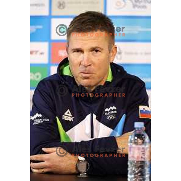 Gorazd Podrzavnik, head coach of Slovenia Swimming team at press conference in Ljubljana, Slovenia on November 28, 2022 