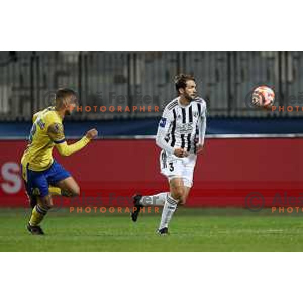 Klemen Pucko in action during Prva Liga Telemach 2022-2023 football match between Koper and Mura at Bonifika Arena in Koper, Slovenia on November 30, 2022